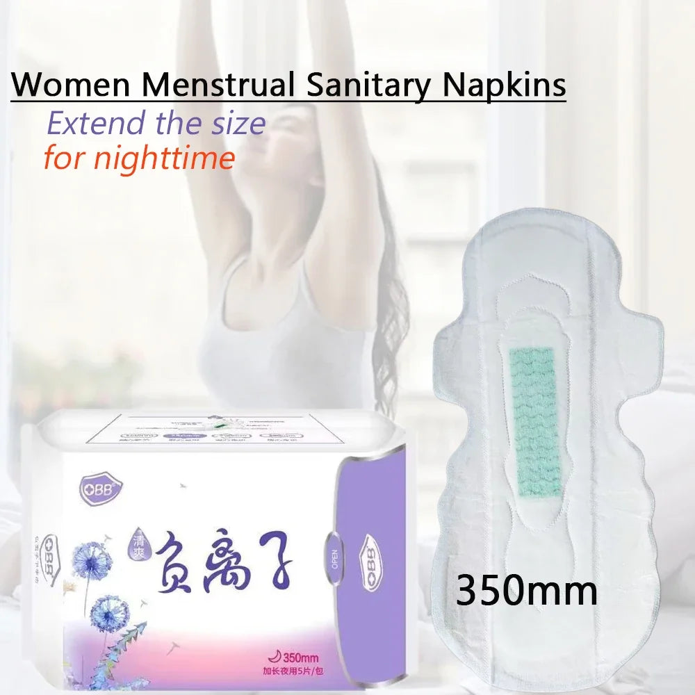 90Pcs/3Pack Anion Sanitary Pads Kill Bacteria Panty Liner Anti Inflammation Remove Yeast Infection Menstrual Pad Anion Sanitary