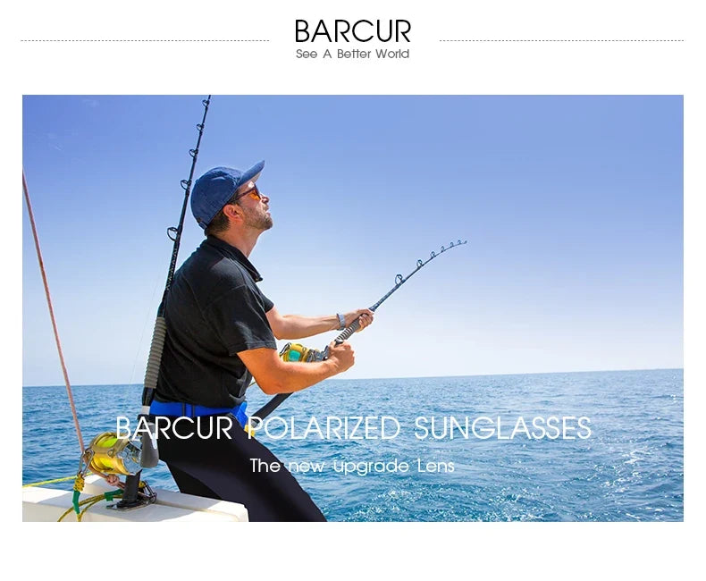 BARCUR Polarized Sports Sunglasses for Men Fashionable Fishing Driving Hiking and Outdoor Eyewear UV400 Protection Gradient Lenses