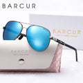 BARCUR Oversize Polarized Sunglasses for Women Trendy Double Beam Design Metal Elliptical Frame with UV400 Protection Fashionable Sun Glasses for Summer Outdoor & Daily Wear