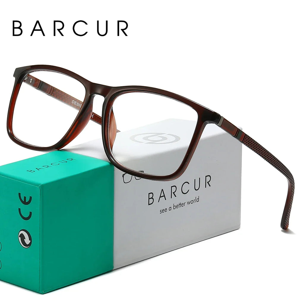 BARCUR Original Design Unisex Lightweight Reading Glasses – Classic and Comfortable Eye Protection for Men and Women Rectangle Frame