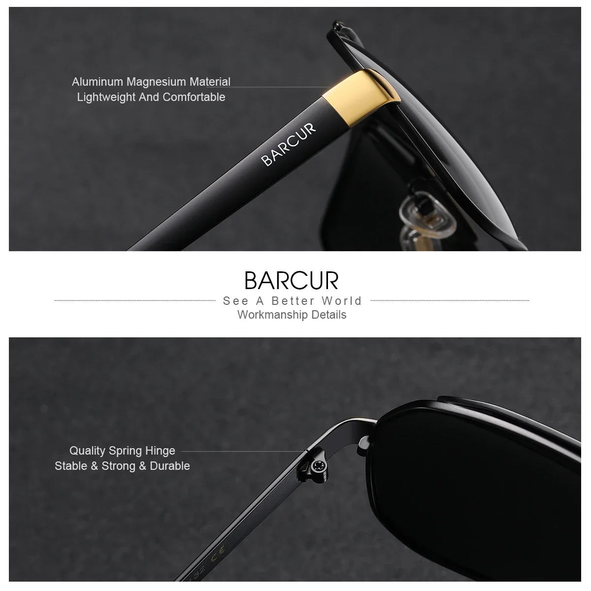 BARCUR Polarized Sports Sunglasses for Men Fashionable Fishing Driving Hiking and Outdoor Eyewear UV400 Protection Gradient Lenses