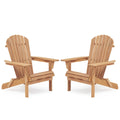 Wooden Outdoor Folding Adirondack Chair Set of 2