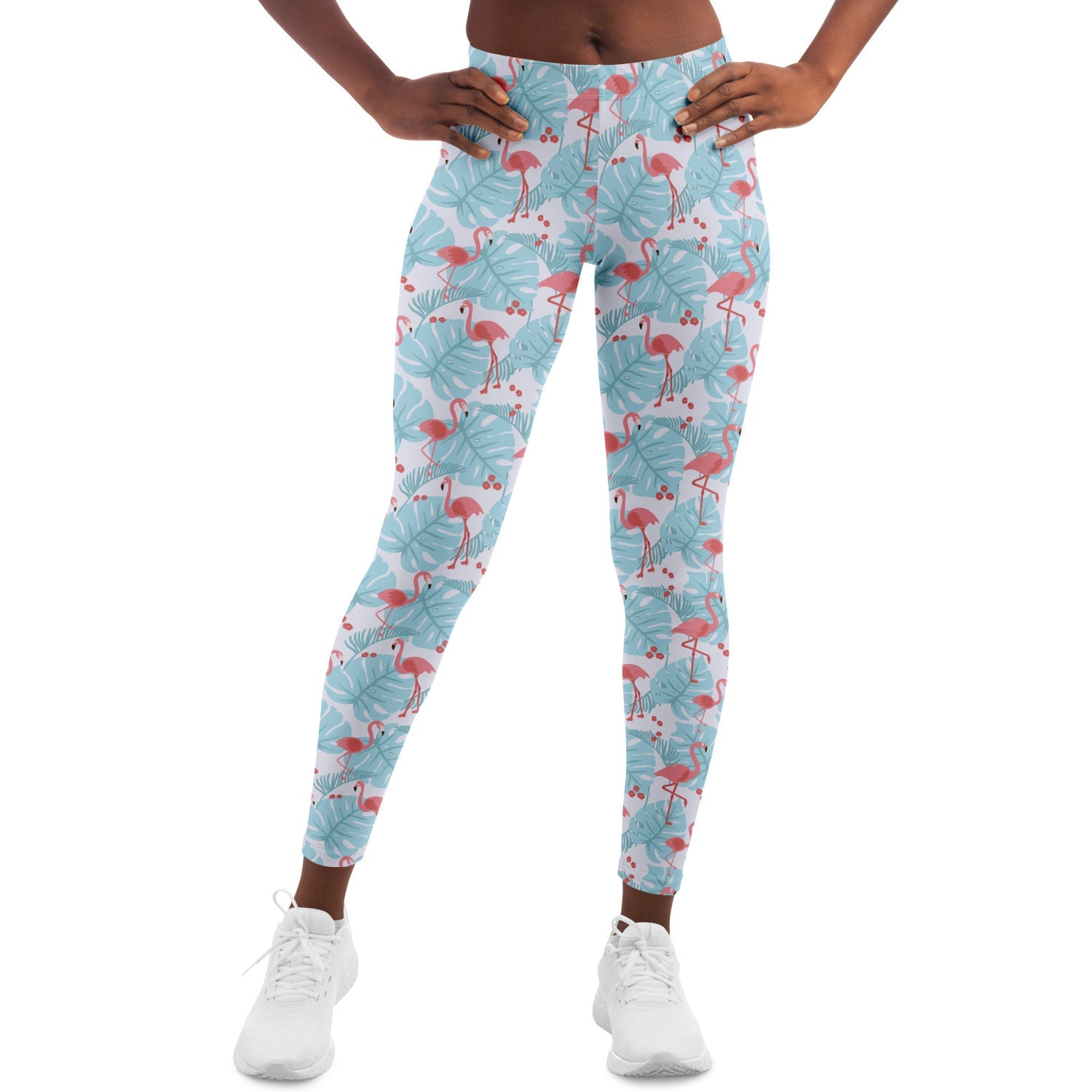 Flamingo Blue Floral Leggings