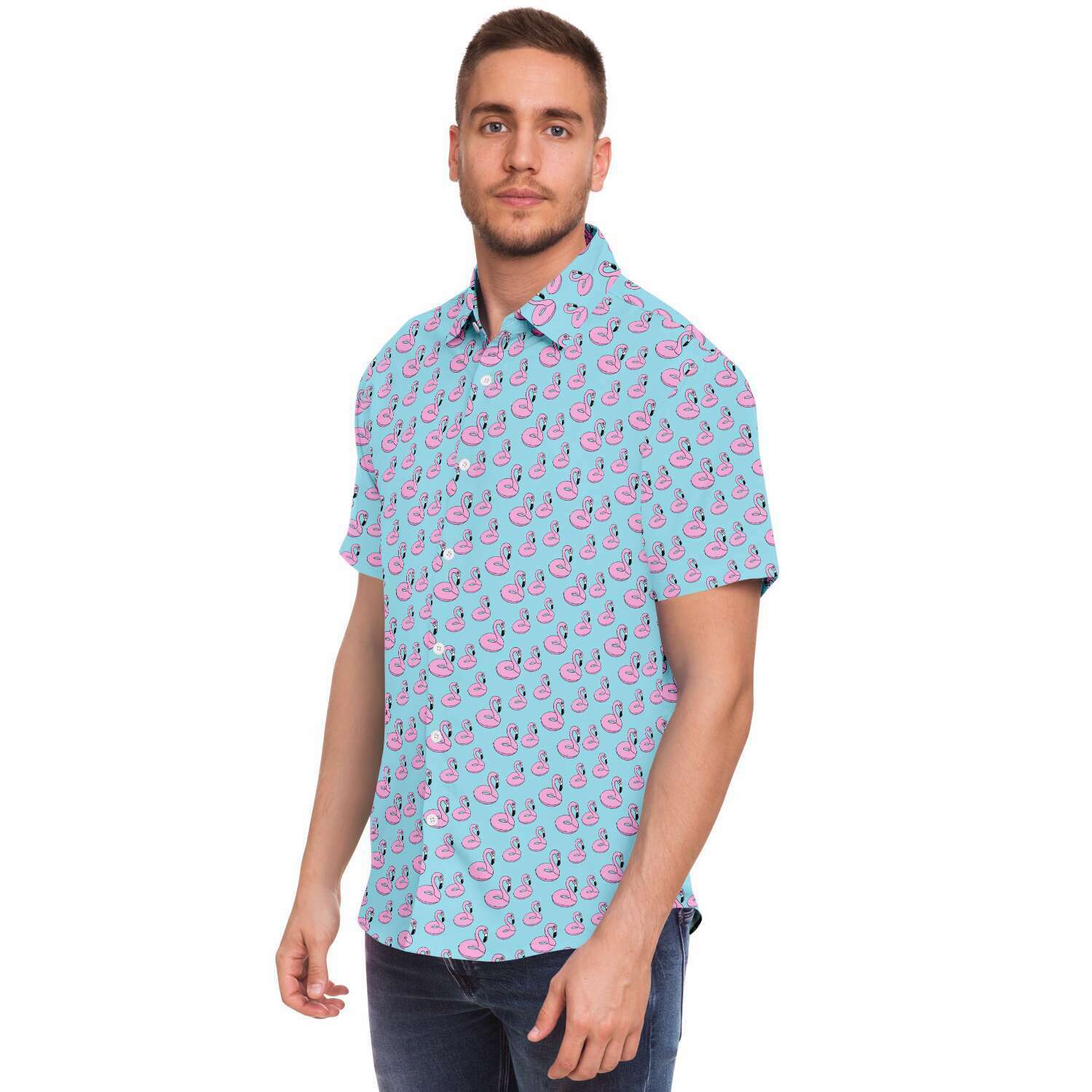 Flamingo Floatie Hawaiian Shirt
