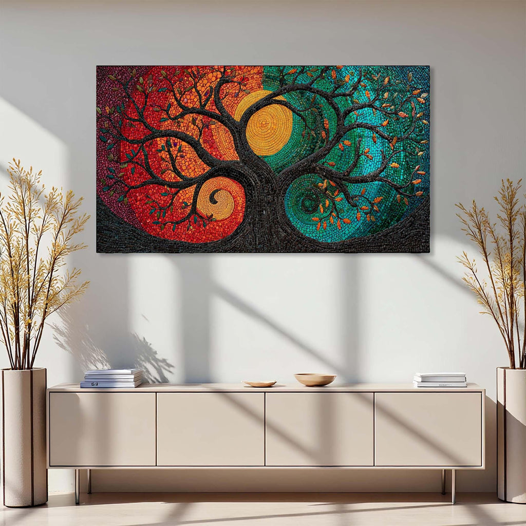 Tree of Life Tempered Glass Wall Art | Spiritual Decor