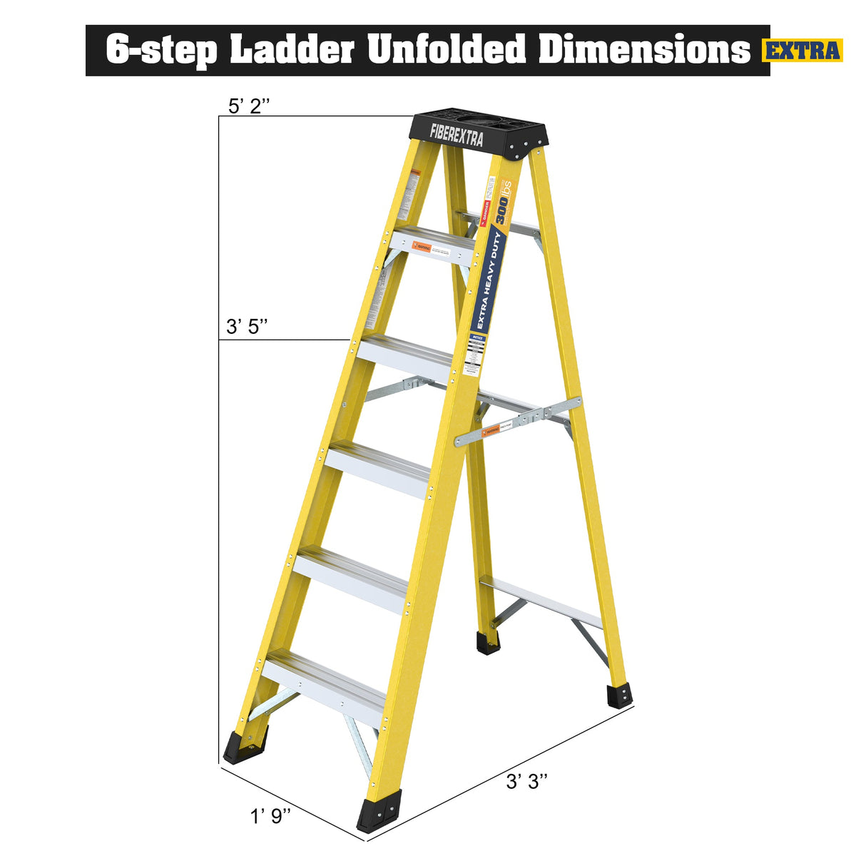 Fiberglass Reinforced Single Side Ladder – 6 Steps