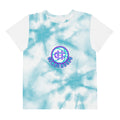 Combo Hoops aqua/white tie dye Youth cotton crew neck t-shirt