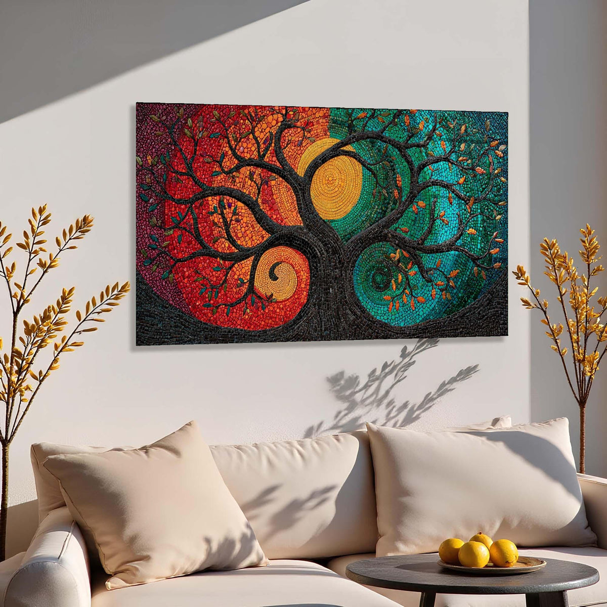 Tree of Life Tempered Glass Wall Art | Spiritual Decor
