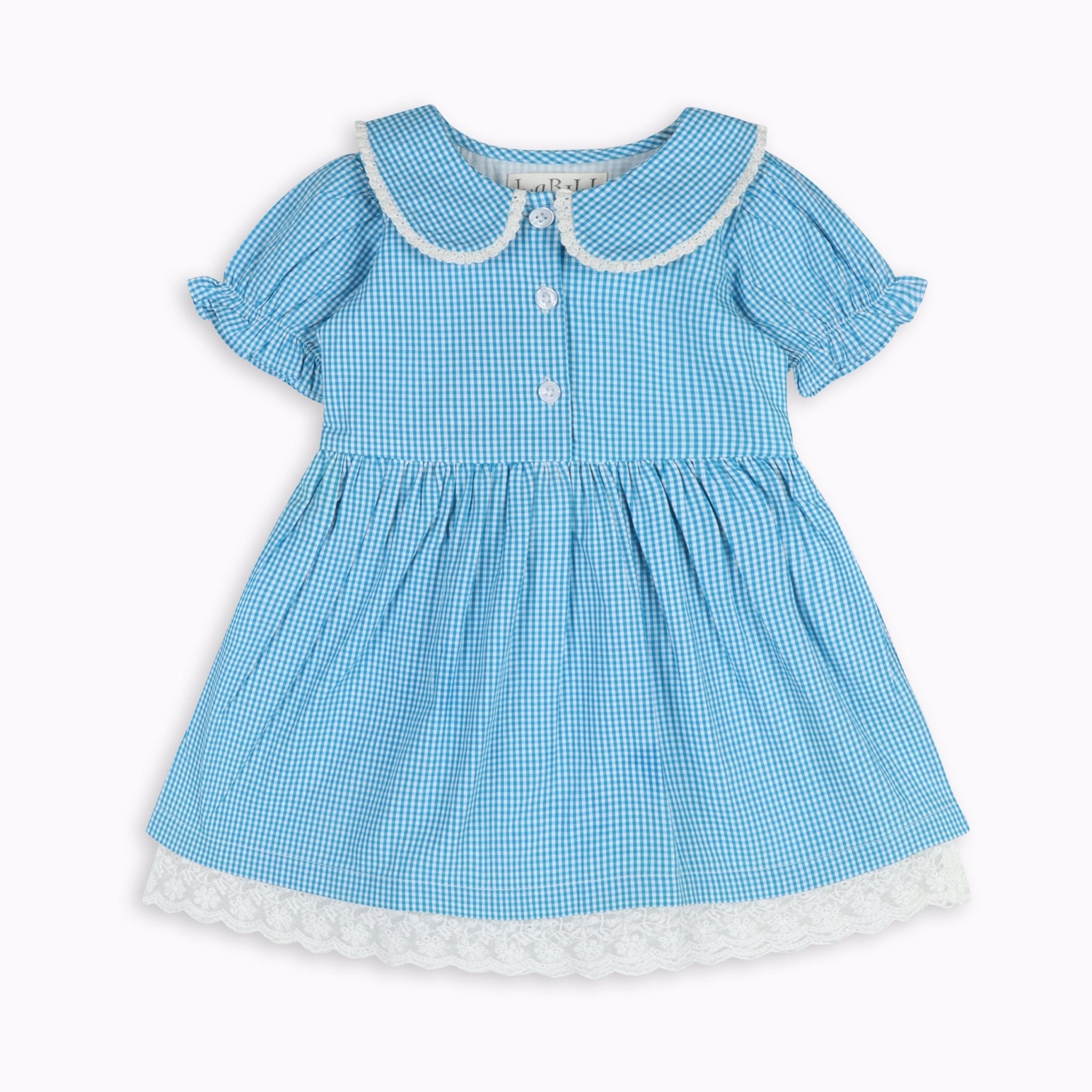 Columbia Blue Gingham Girls Dorothy Dress