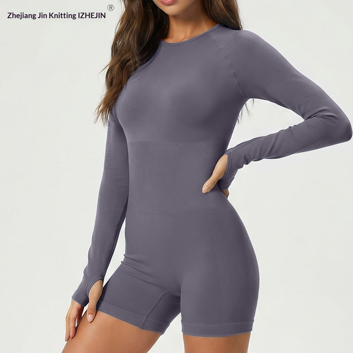 Backless Jumpsuit With Shorts Womens Casual Yoga Fitness Wear Bodysuit