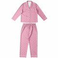 Simple Pink Flamingo Satin Pajamas