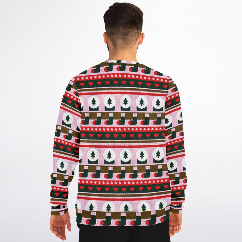 Santa's Favorite Bird Is A Flamingo Ugly Christmas Sweatshirt