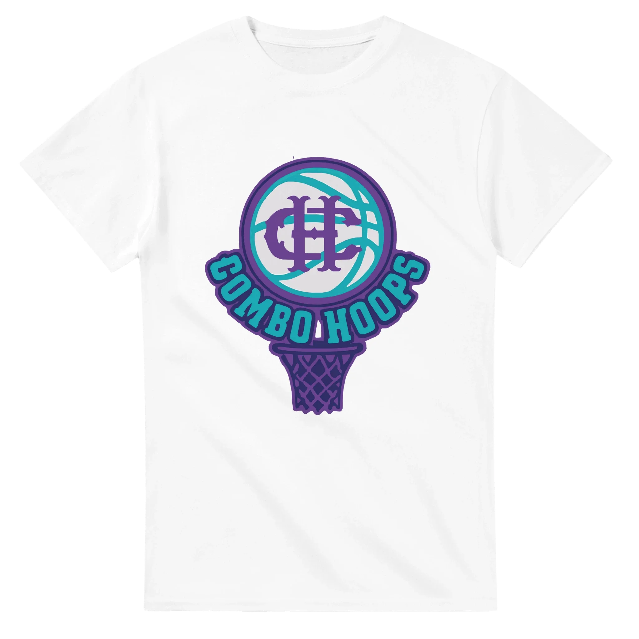 Combo Hoops Logo T-Shirt - Heavyweight Cotton Classic Fit Casual Tee