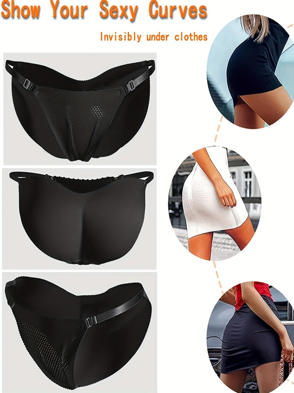 Invisible Boost Fake Butt Lifting Bikini Panties for Women – Ultra-Thin Breathable and Seamless Women's Lingerie for Natural Enhancement and All-Day Comfort