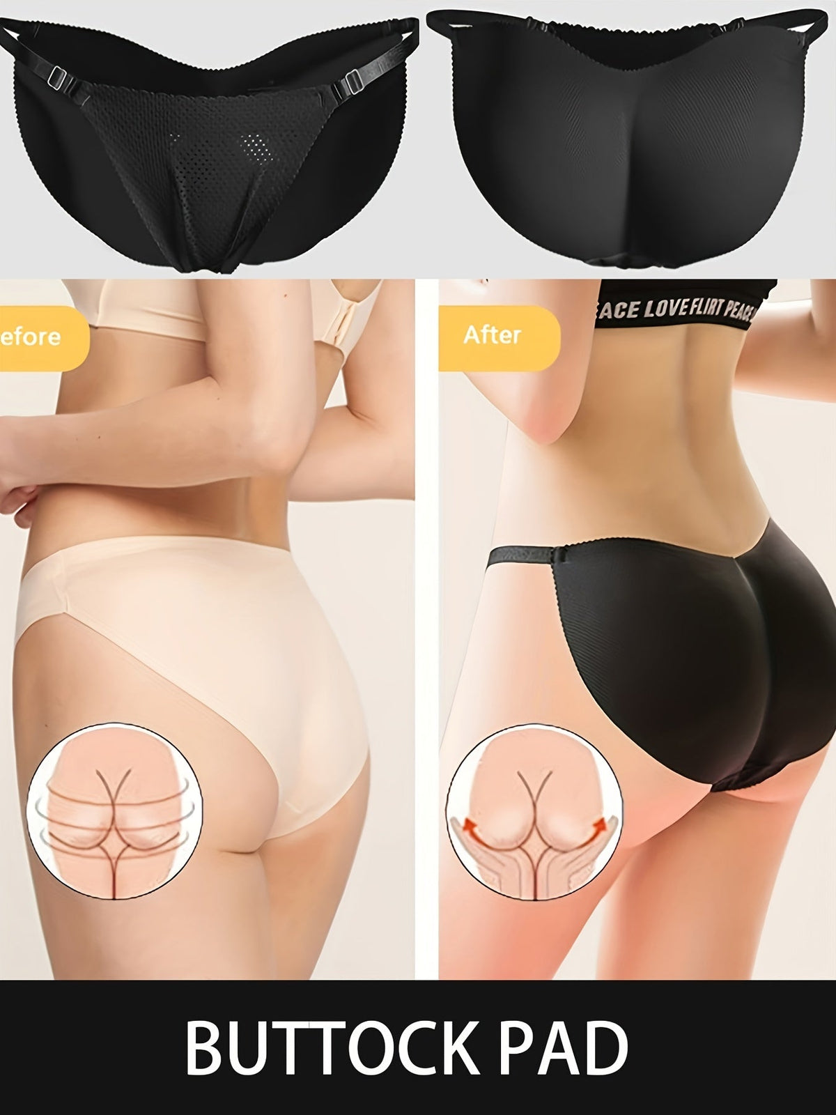 Invisible Boost Fake Butt Lifting Bikini Panties for Women – Ultra-Thin Breathable and Seamless Women's Lingerie for Natural Enhancement and All-Day Comfort
