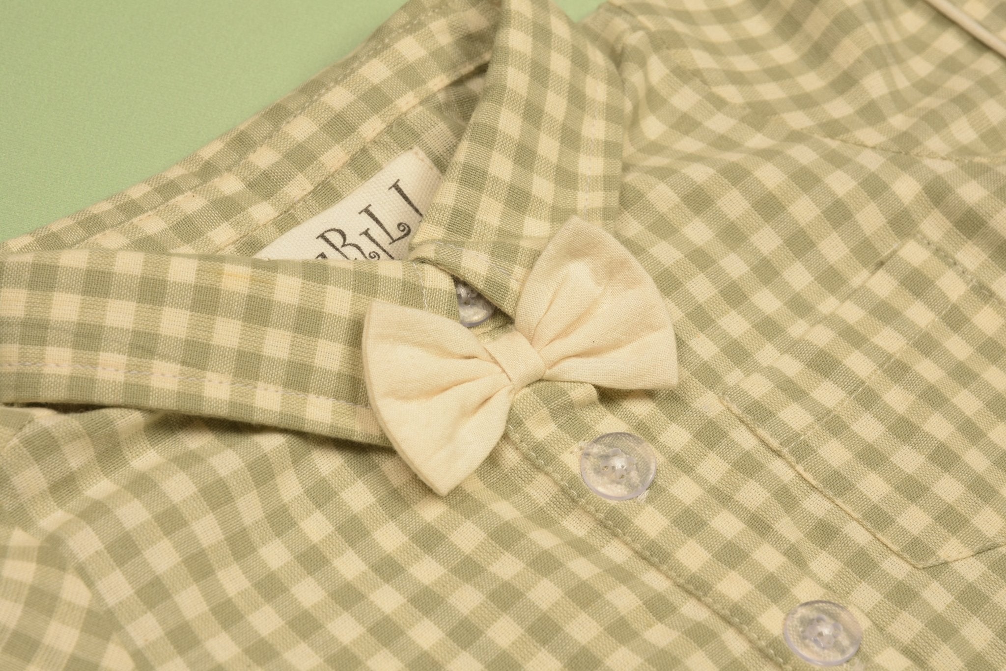 Green Gingham Boy Bubble