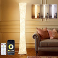 61in Soft Light LED Floor Lamp with White Fabric Shade