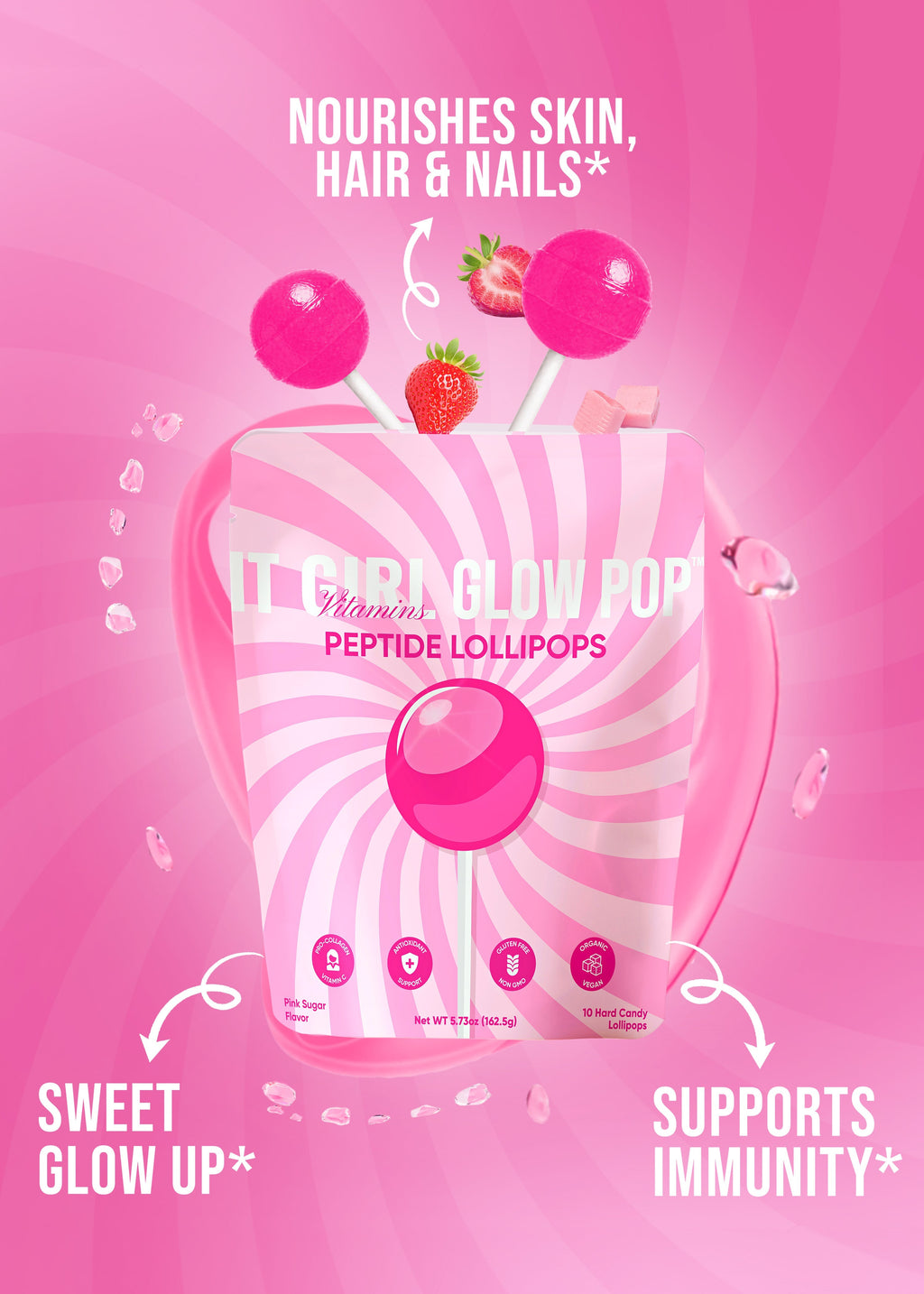 It Girl Beauty Lollipops | Collagen Peptide & Vitamin C Candy