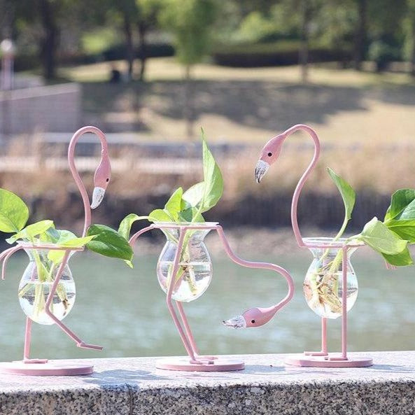 Flamingo Glass Vases