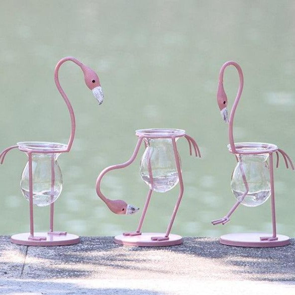 Flamingo Glass Vases