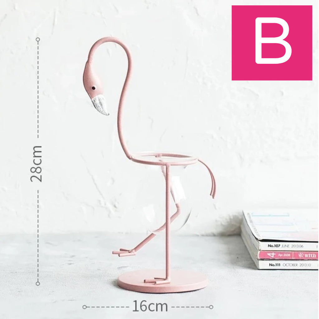 Flamingo Glass Vases